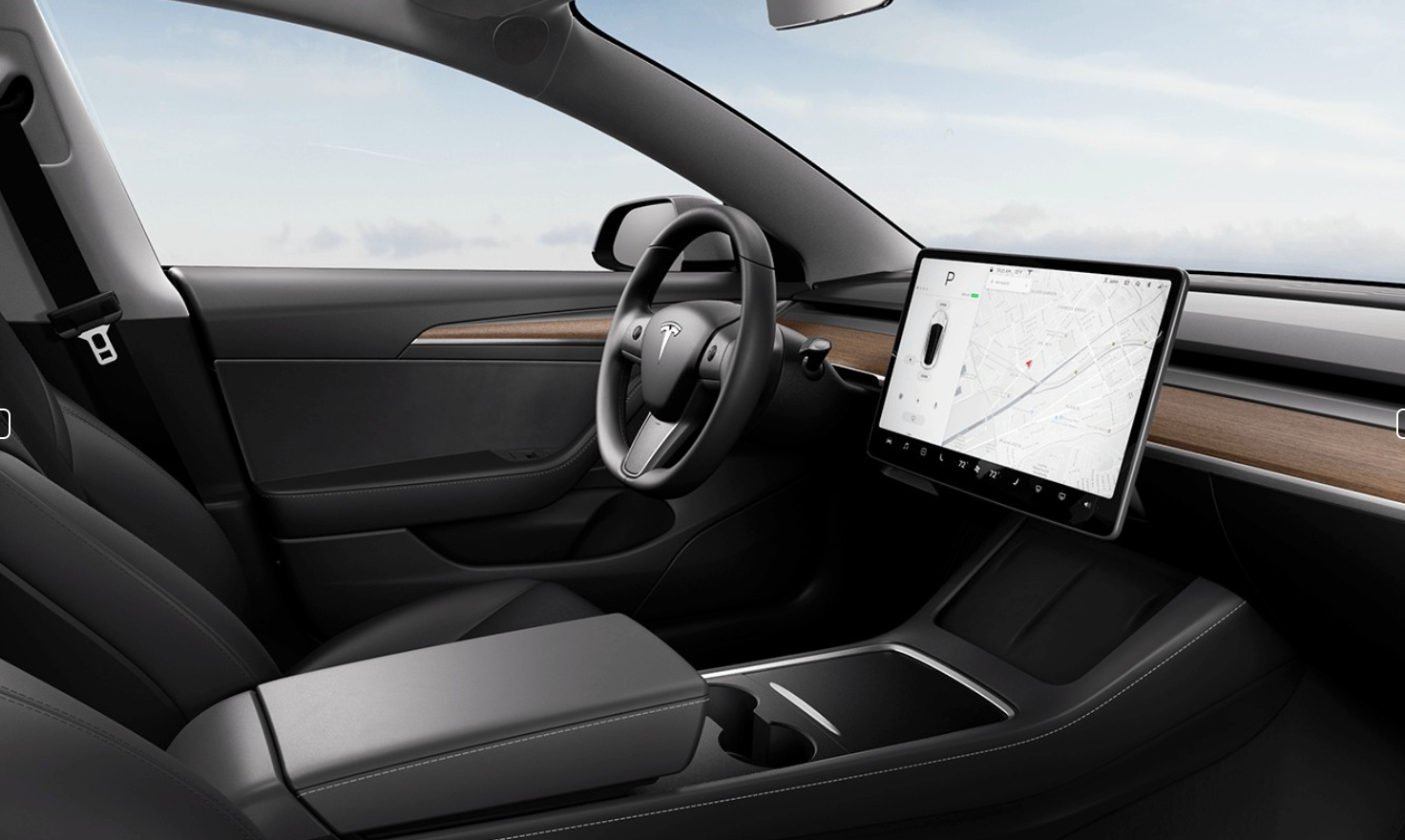 Intérieur Tesla Model Y - Toulon VTC